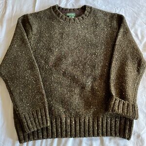Orvis Men's Green Wool Sweater - Size M